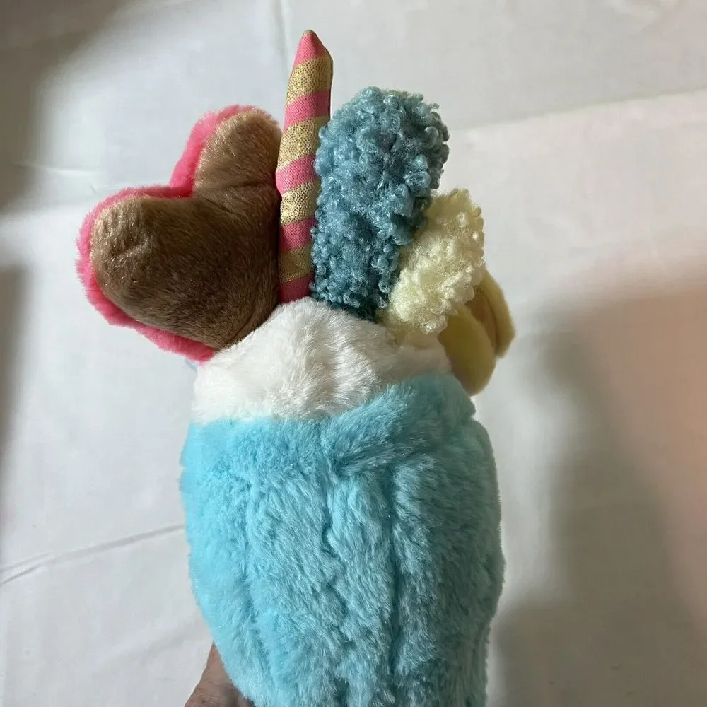 FAO Schwarz Milkshake Plush Blue Stuffed Toy Macaron Heart 2022 MerchSource